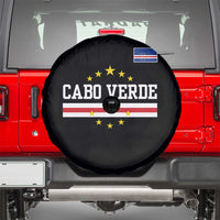 Cabo Verde Athletic Varsity Style Spare Tire Cover Cape Verde Flag Stars National Pride