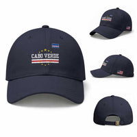 Cabo Verde Athletic Varsity Style Baseball Cap Cape Verde Flag Stars National Pride