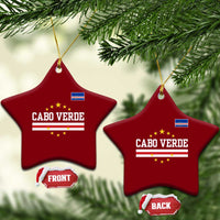 Cabo Verde Athletic Varsity Style Ceramic Ornament Cape Verde Flag Stars National Pride