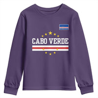Cabo Verde Athletic Varsity Style Youth Sweatshirt Cape Verde Flag Stars National Pride