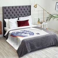 Cape Verde Blue Sharks Ocean Wave Graphic Throw Blanket Cabo Verde Pride Sports Fans
