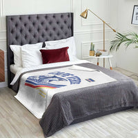 Cape Verde Blue Sharks Ocean Wave Graphic Throw Blanket Cabo Verde Pride Sports Fans