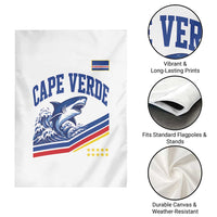 Cape Verde Blue Sharks Ocean Wave Graphic Garden Flag Cabo Verde Pride Sports Fans