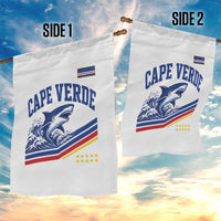 Cape Verde Blue Sharks Ocean Wave Graphic Garden Flag Cabo Verde Pride Sports Fans