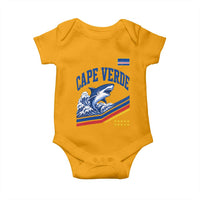 Cape Verde Blue Sharks Ocean Wave Graphic Baby Onesie Cabo Verde Pride Sports Fans
