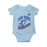 Cape Verde Blue Sharks Ocean Wave Graphic Baby Onesie Cabo Verde Pride Sports Fans