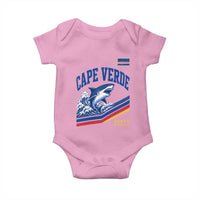 Cape Verde Blue Sharks Ocean Wave Graphic Baby Onesie Cabo Verde Pride Sports Fans