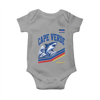 Cape Verde Blue Sharks Ocean Wave Graphic Baby Onesie Cabo Verde Pride Sports Fans