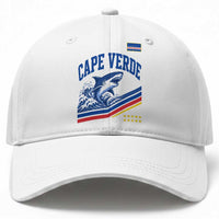 Cape Verde Blue Sharks Ocean Wave Graphic Baseball Cap Cabo Verde Pride Sports Fans