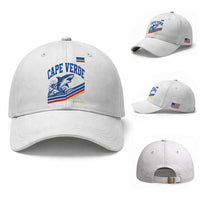 Cape Verde Blue Sharks Ocean Wave Graphic Baseball Cap Cabo Verde Pride Sports Fans