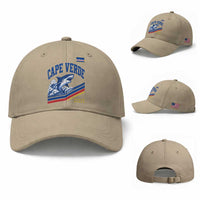 Cape Verde Blue Sharks Ocean Wave Graphic Baseball Cap Cabo Verde Pride Sports Fans
