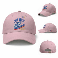Cape Verde Blue Sharks Ocean Wave Graphic Baseball Cap Cabo Verde Pride Sports Fans