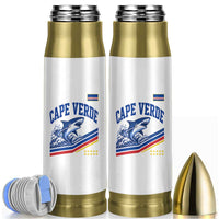 Cape Verde Blue Sharks Ocean Wave Graphic Bullet Tumbler Cabo Verde Pride Sports Fans
