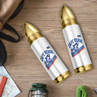 Cape Verde Blue Sharks Ocean Wave Graphic Bullet Tumbler Cabo Verde Pride Sports Fans