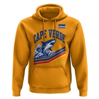 Cape Verde Blue Sharks Ocean Wave Graphic Hoodie Cabo Verde Pride Sports Fans