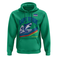 Cape Verde Blue Sharks Ocean Wave Graphic Hoodie Cabo Verde Pride Sports Fans