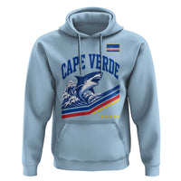 Cape Verde Blue Sharks Ocean Wave Graphic Hoodie Cabo Verde Pride Sports Fans