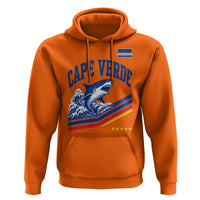 Cape Verde Blue Sharks Ocean Wave Graphic Hoodie Cabo Verde Pride Sports Fans