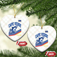 Cape Verde Blue Sharks Ocean Wave Graphic Ceramic Ornament Cabo Verde Pride Sports Fans