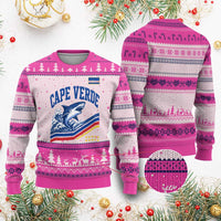 Cape Verde Blue Sharks Ocean Wave Graphic Ugly Christmas Sweater Cabo Verde Pride Sports Fans