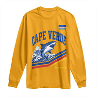 Cape Verde Blue Sharks Ocean Wave Graphic Long Sleeve Shirt Cabo Verde Pride Sports Fans