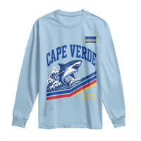 Cape Verde Blue Sharks Ocean Wave Graphic Long Sleeve Shirt Cabo Verde Pride Sports Fans