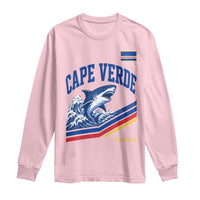Cape Verde Blue Sharks Ocean Wave Graphic Long Sleeve Shirt Cabo Verde Pride Sports Fans
