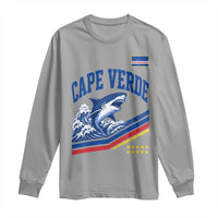 Cape Verde Blue Sharks Ocean Wave Graphic Long Sleeve Shirt Cabo Verde Pride Sports Fans
