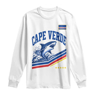 Cape Verde Blue Sharks Ocean Wave Graphic Long Sleeve Shirt Cabo Verde Pride Sports Fans