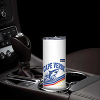 Cape Verde Blue Sharks Ocean Wave Graphic Skinny Tumbler Cabo Verde Pride Sports Fans