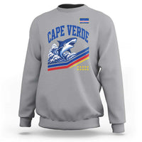 Cape Verde Blue Sharks Ocean Wave Graphic Sweatshirt Cabo Verde Pride Sports Fans