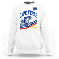Cape Verde Blue Sharks Ocean Wave Graphic Sweatshirt Cabo Verde Pride Sports Fans