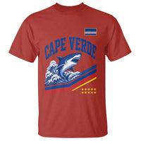 Cape Verde Blue Sharks Ocean Wave Graphic T Shirt Cabo Verde Pride Sports Fans