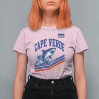 Cape Verde Blue Sharks Ocean Wave Graphic T Shirt For Women Cabo Verde Pride Sports Fans