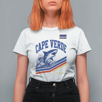 Cape Verde Blue Sharks Ocean Wave Graphic T Shirt For Women Cabo Verde Pride Sports Fans