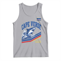 Cape Verde Blue Sharks Ocean Wave Graphic Tank Top Cabo Verde Pride Sports Fans