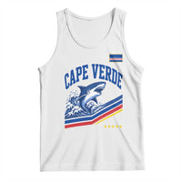 Cape Verde Blue Sharks Ocean Wave Graphic Tank Top Cabo Verde Pride Sports Fans
