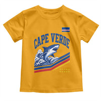 Cape Verde Blue Sharks Ocean Wave Graphic Toddler T Shirt Cabo Verde Pride Sports Fans