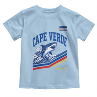 Cape Verde Blue Sharks Ocean Wave Graphic Toddler T Shirt Cabo Verde Pride Sports Fans
