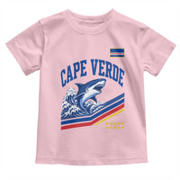 Cape Verde Blue Sharks Ocean Wave Graphic Toddler T Shirt Cabo Verde Pride Sports Fans