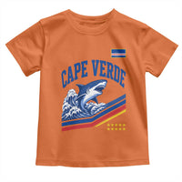 Cape Verde Blue Sharks Ocean Wave Graphic Toddler T Shirt Cabo Verde Pride Sports Fans