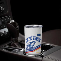 Cape Verde Blue Sharks Ocean Wave Graphic Tumbler Cup Cabo Verde Pride Sports Fans