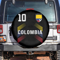 Colombia Soccer Sports Graphic Number 10 Jersey Style Spare Tire Cover Proud Colombian Football Fans Game Day Pride