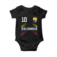 Colombia Soccer Sports Graphic Number 10 Jersey Style Baby Onesie Proud Colombian Football Fans Game Day Pride