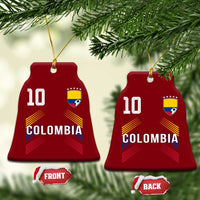 Colombia Soccer Sports Graphic Number 10 Jersey Style Ceramic Ornament Proud Colombian Football Fans Game Day Pride