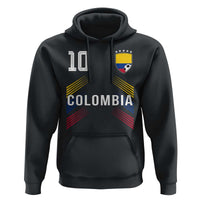 Colombia Soccer Sports Graphic Number 10 Jersey Style Hoodie Proud Colombian Football Fans Game Day Pride