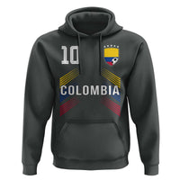 Colombia Soccer Sports Graphic Number 10 Jersey Style Hoodie Proud Colombian Football Fans Game Day Pride