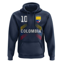 Colombia Soccer Sports Graphic Number 10 Jersey Style Hoodie Proud Colombian Football Fans Game Day Pride