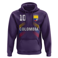 Colombia Soccer Sports Graphic Number 10 Jersey Style Hoodie Proud Colombian Football Fans Game Day Pride