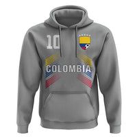 Colombia Soccer Sports Graphic Number 10 Jersey Style Hoodie Proud Colombian Football Fans Game Day Pride